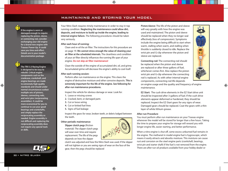 Maintaining and storing your model | Traxxas 44054-1 User Manual | Page 30 / 34