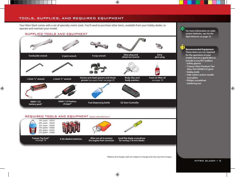 Tools, supplies, and required equipment | Traxxas 44054-1 User Manual | Page 5 / 34
