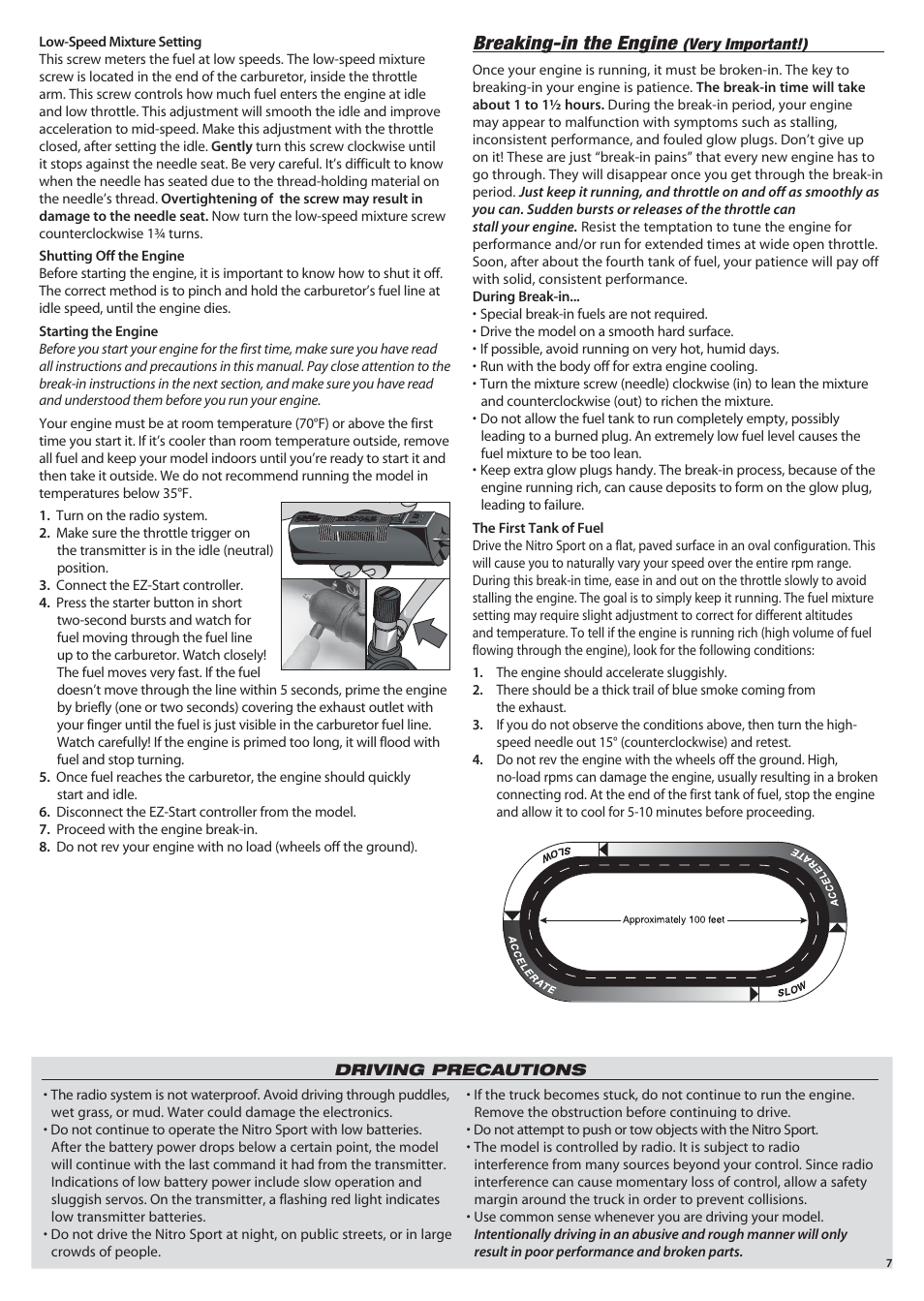 Breaking-in the engine | Traxxas 45104-1 User Manual | Page 7 / 16