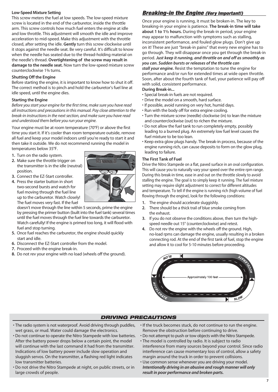 Breaking-in the engine | Traxxas 41094-1 User Manual | Page 7 / 16