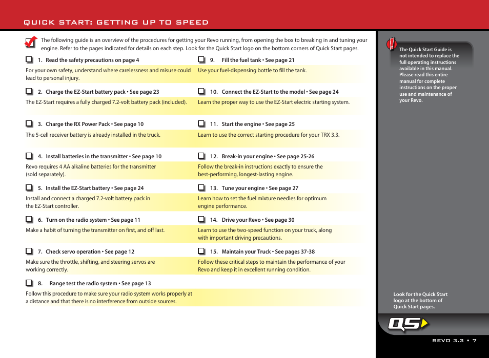 Quick start: getting up to speed | Traxxas 53097-1 User Manual | Page 7 / 48