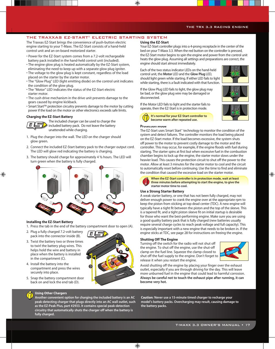 The traxxas ez-start, Electric starting system | Traxxas 49077 User Manual | Page 17 / 32