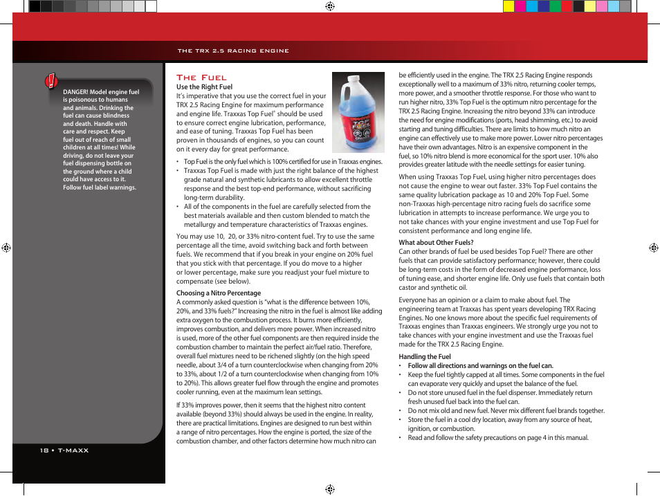 The fuel | Traxxas 49104-1 User Manual | Page 18 / 36