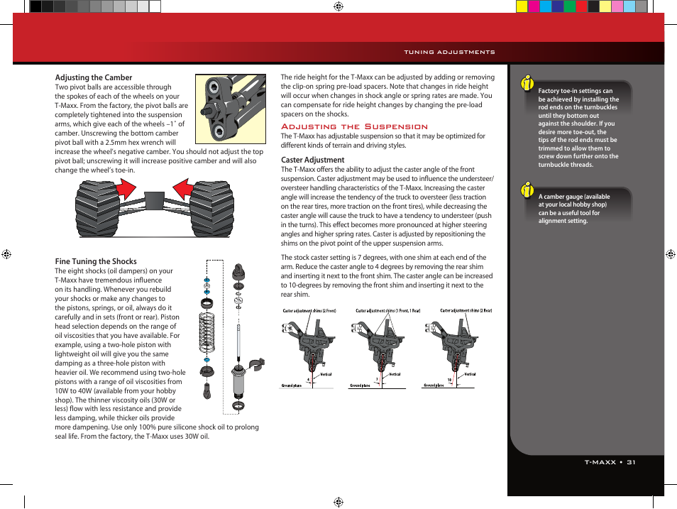 Adjusting the suspension | Traxxas 49104-1 User Manual | Page 31 / 36