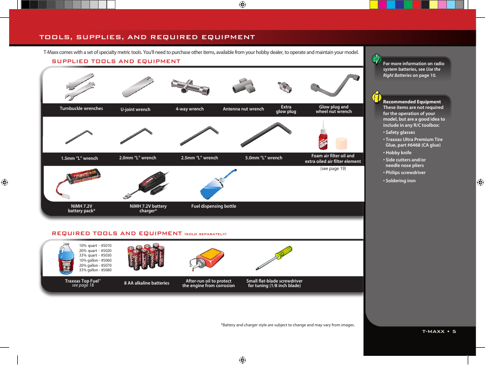 Tools, supplies, and required equipment | Traxxas 49104-1 User Manual | Page 5 / 36