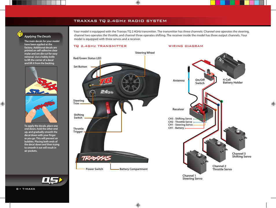 Traxxas tq, 4ghz radio system | Traxxas 49104-1 User Manual | Page 8 / 36