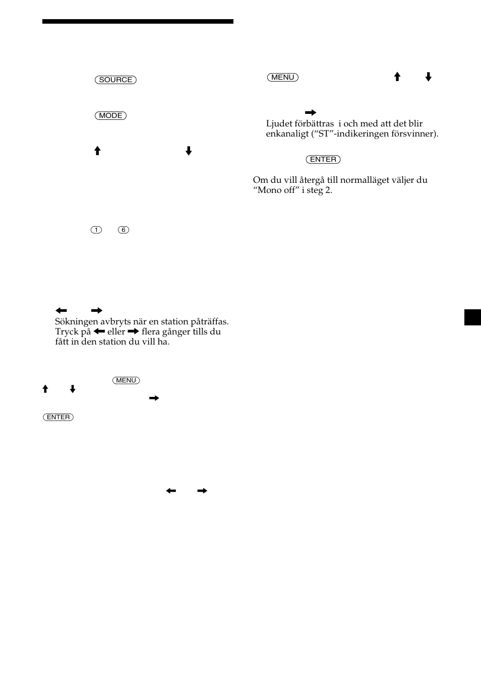 17 motta de lagrade kanalerna | Sony CDX-M700R User Manual | Page 101 / 212