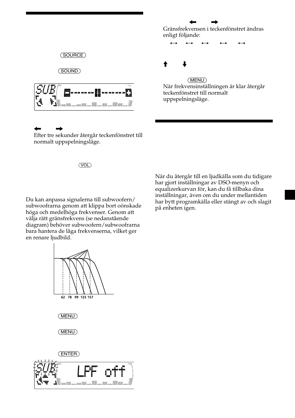 31 ställa in volymen för subwoofern/subwoofrarna | Sony CDX-M700R User Manual | Page 115 / 212