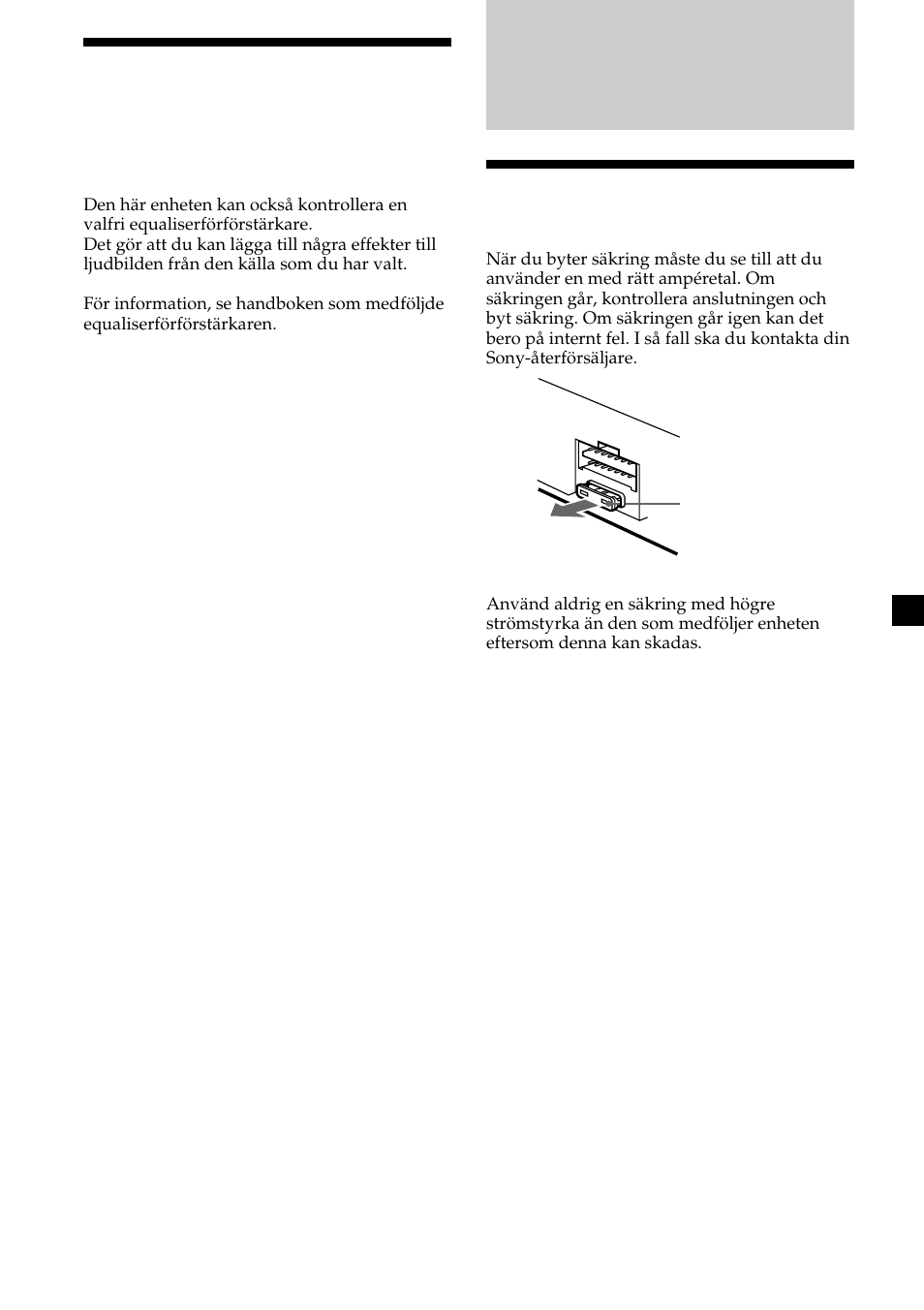 Ytterligare information, Underhåll | Sony CDX-M700R User Manual | Page 121 / 212