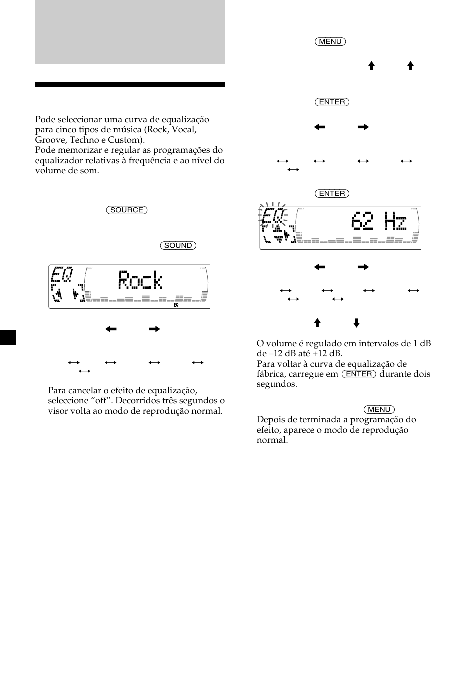 Programar o equalizador | Sony CDX-M700R User Manual | Page 154 / 212