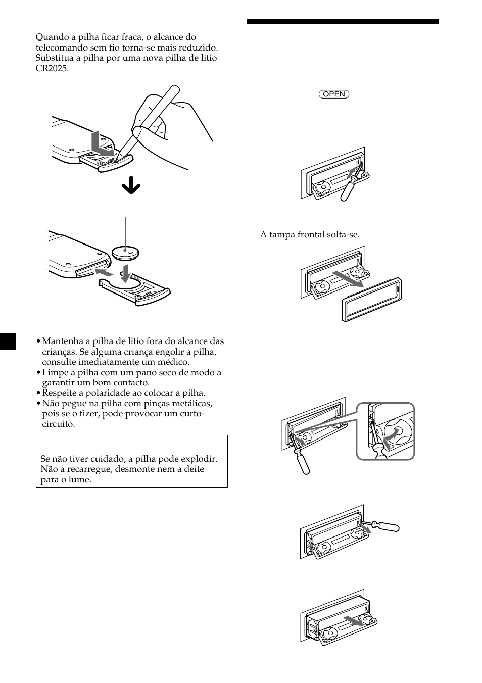 Desmontagem do aparelho | Sony CDX-M700R User Manual | Page 164 / 212