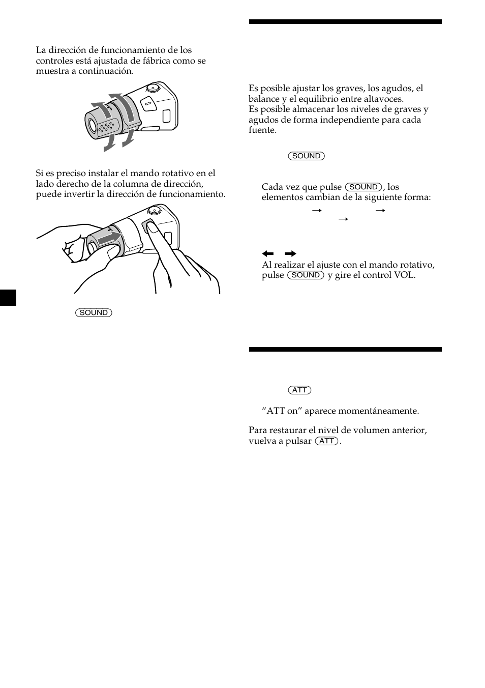 34 ajuste de las características de sonido, Atenuación del sonido | Sony CDX-M700R User Manual | Page 76 / 212