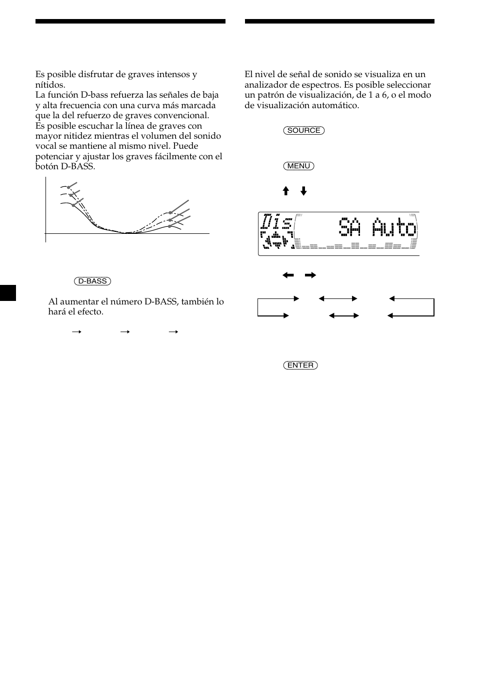 Refuerzo de los graves, Selección del analizador de espectros | Sony CDX-M700R User Manual | Page 78 / 212