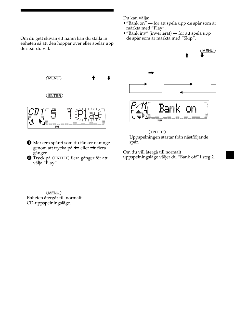 15 välja spår för uppspelning | Sony CDX-M700R User Manual | Page 99 / 212