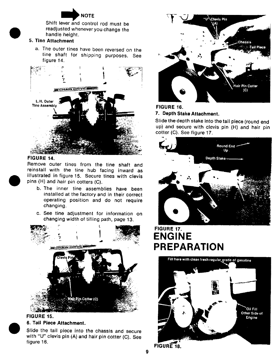 Engine, Preparation | Craftsman 247.298760 User Manual | Page 9 / 28