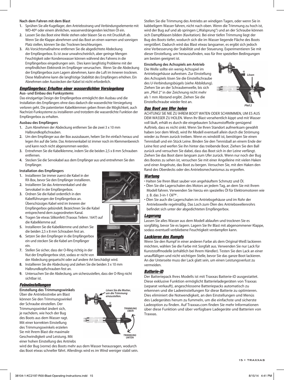 Traxxas 38104-1 User Manual | Page 15 / 16