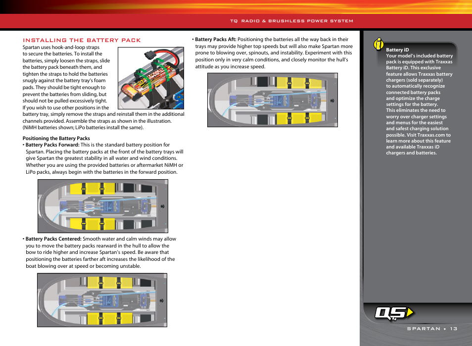 Installing the battery pack | Traxxas 57076-1 User Manual | Page 13 / 30