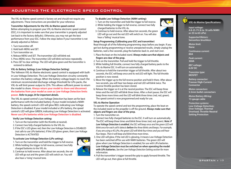 Adjusting the electronic speed control | Traxxas 57076-1 User Manual | Page 17 / 30