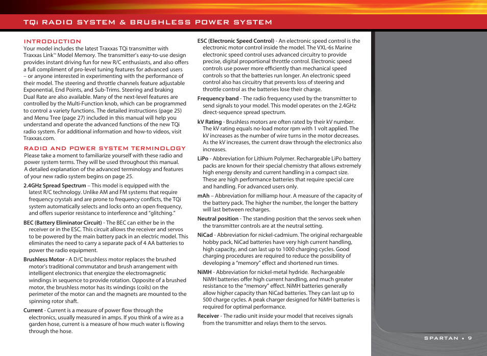 Radio system & brushless power system | Traxxas 5709L User Manual | Page 9 / 30
