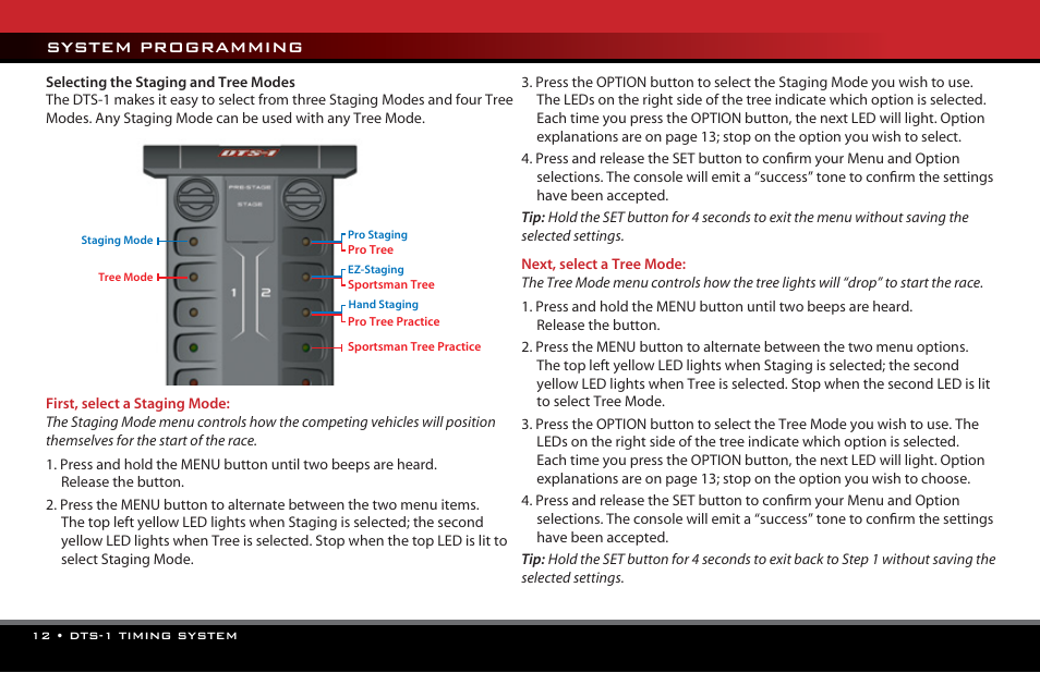 System programming | Traxxas 6570 DTS-1 User Manual | Page 12 / 18
