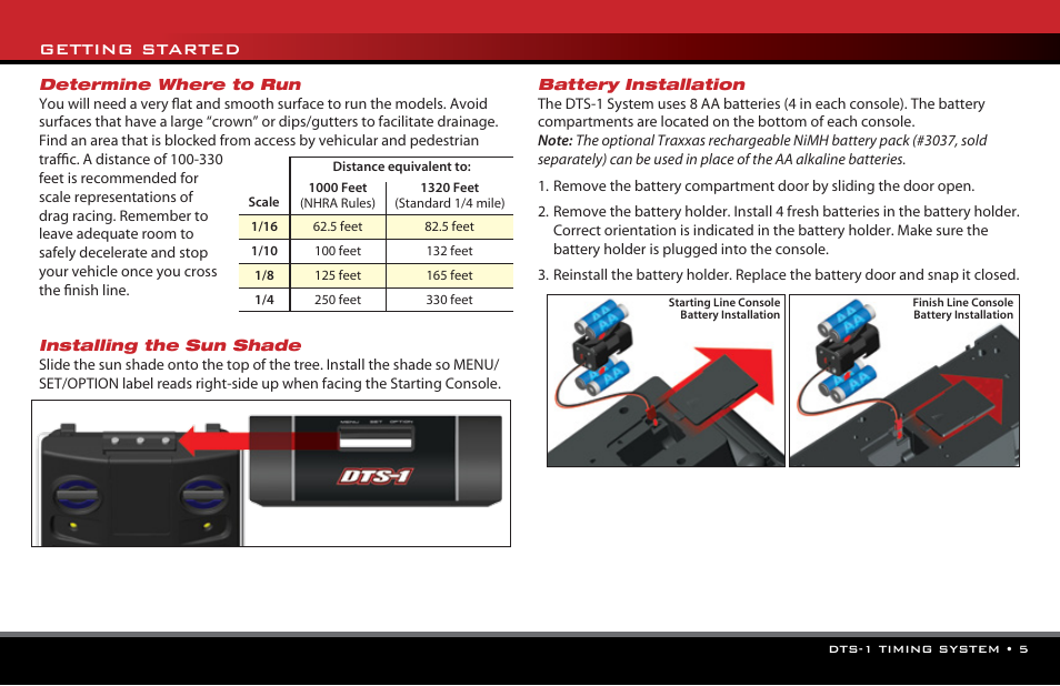 Getting started | Traxxas 6570 DTS-1 User Manual | Page 5 / 18