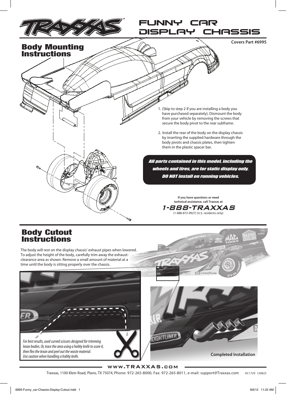 Traxxas 6995 User Manual | 1 page