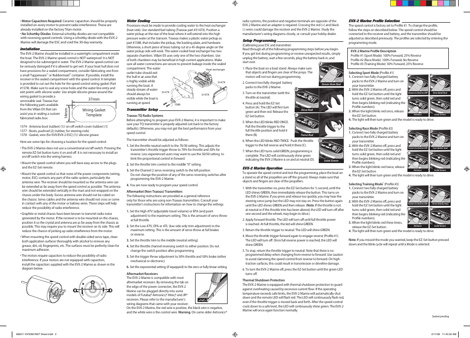 Traxxas 3020 EVX-2 Marine ESC User Manual | Page 2 / 2