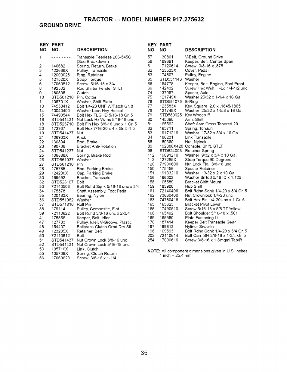 Ground drive | Craftsman 917.275632 User Manual | Page 35 / 52