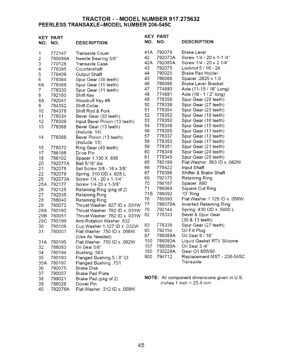 Craftsman 917.275632 User Manual | Page 45 / 52
