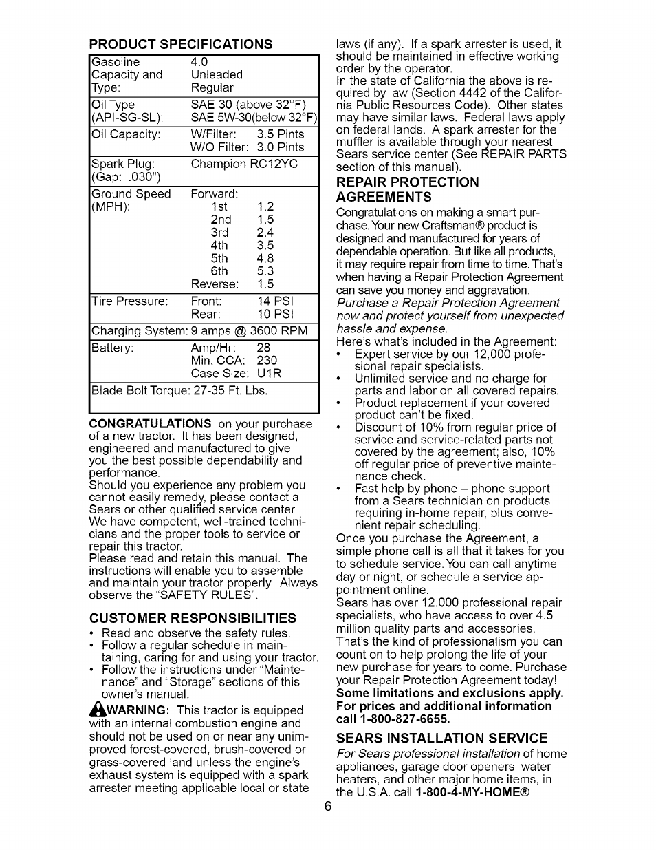 Craftsman 917.275632 User Manual | Page 6 / 52