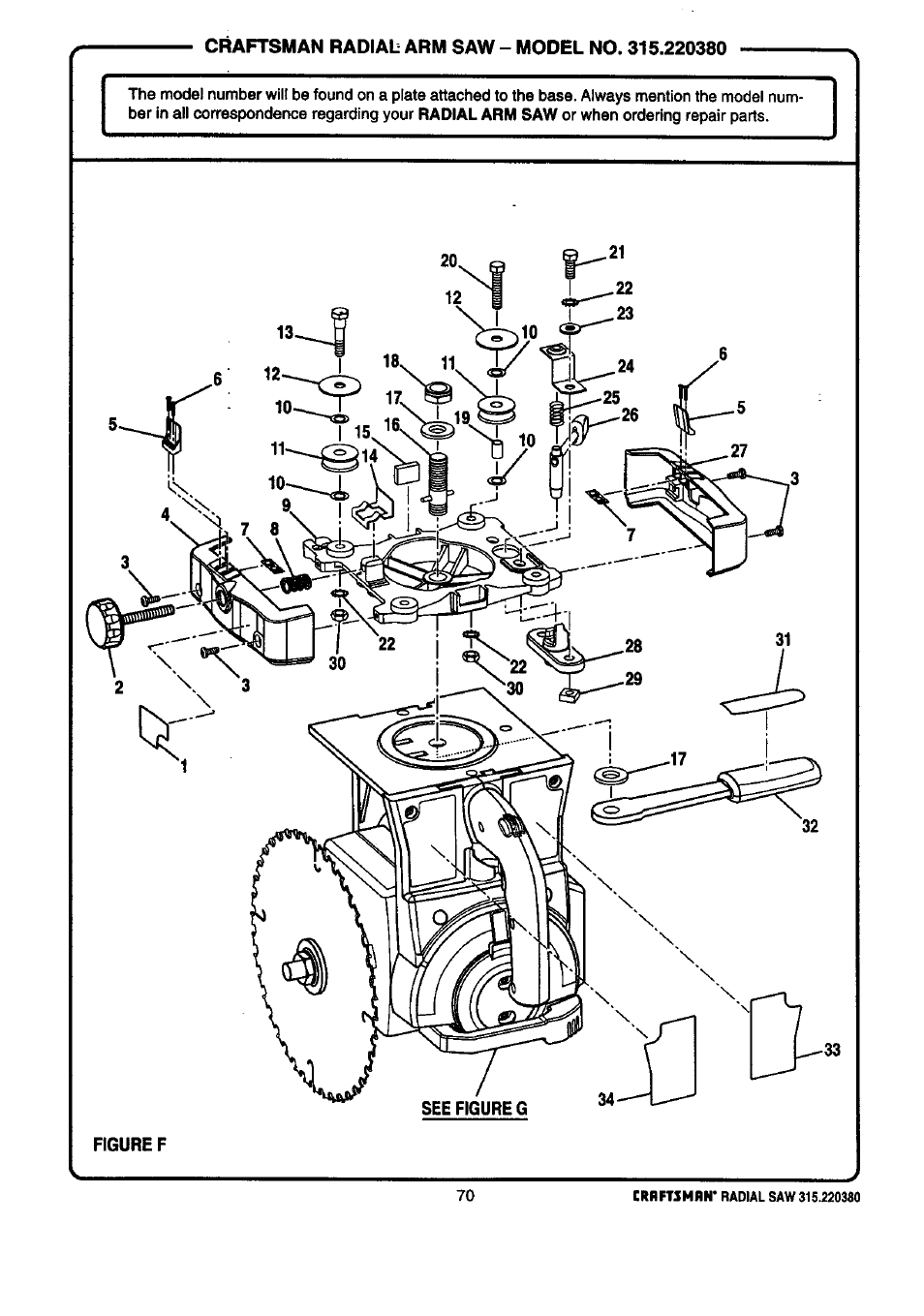 Figure f | Craftsman 315.220380 User Manual | Page 70 / 82