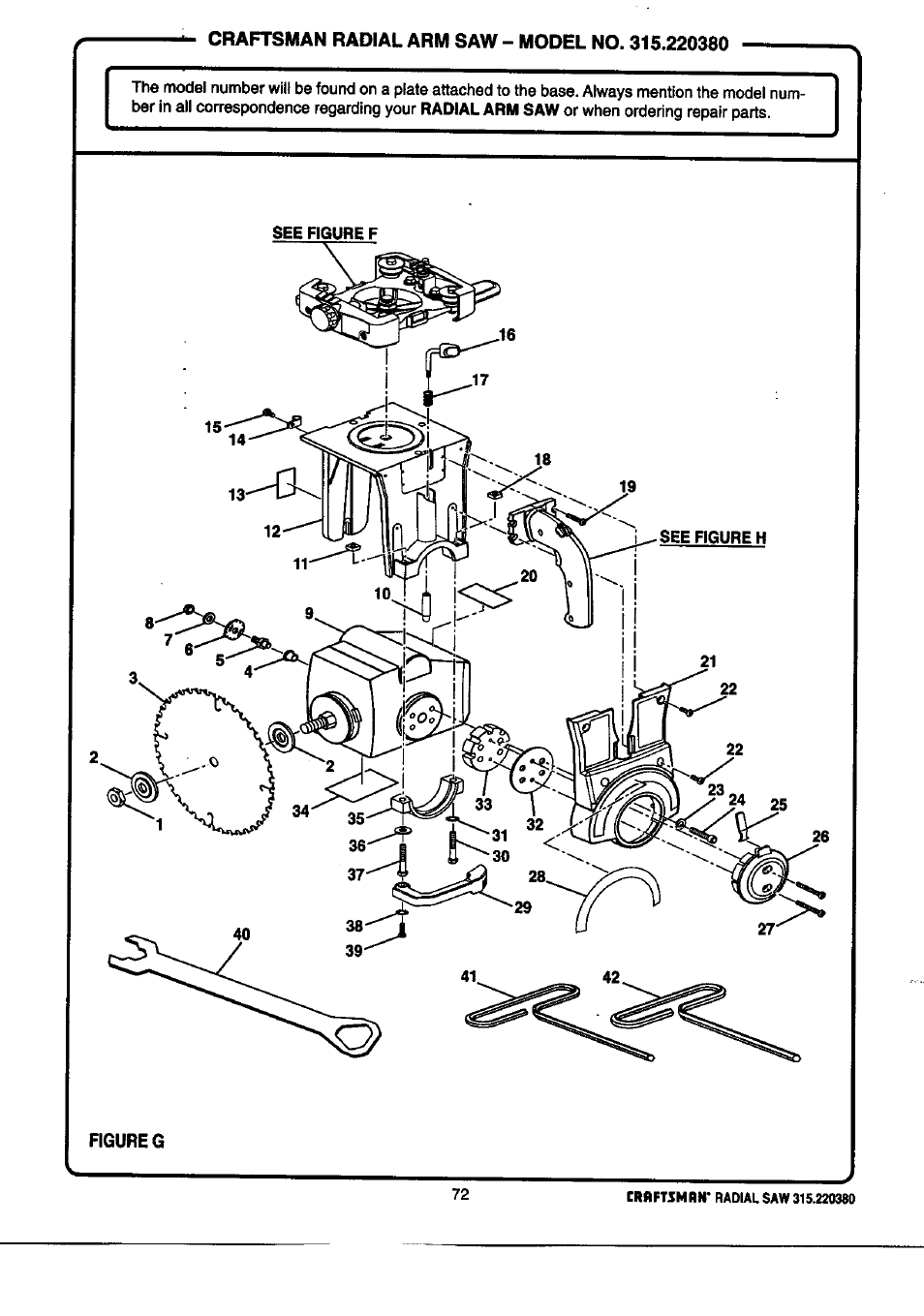 Figure g | Craftsman 315.220380 User Manual | Page 72 / 82