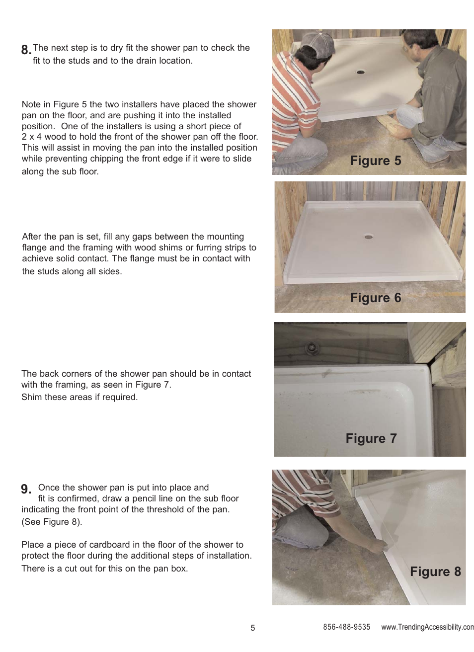 Trending Accessibility BARRIER FREE SHOWER PAN User Manual | Page 5 / 12