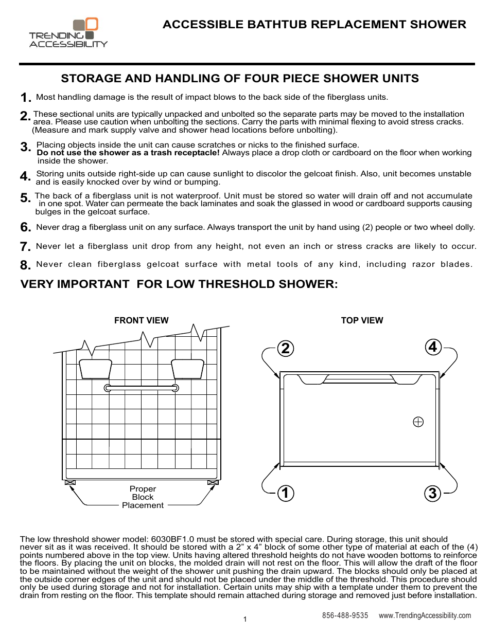 Trending Accessibility Four Piece Barrier Free User Manual | 6 pages