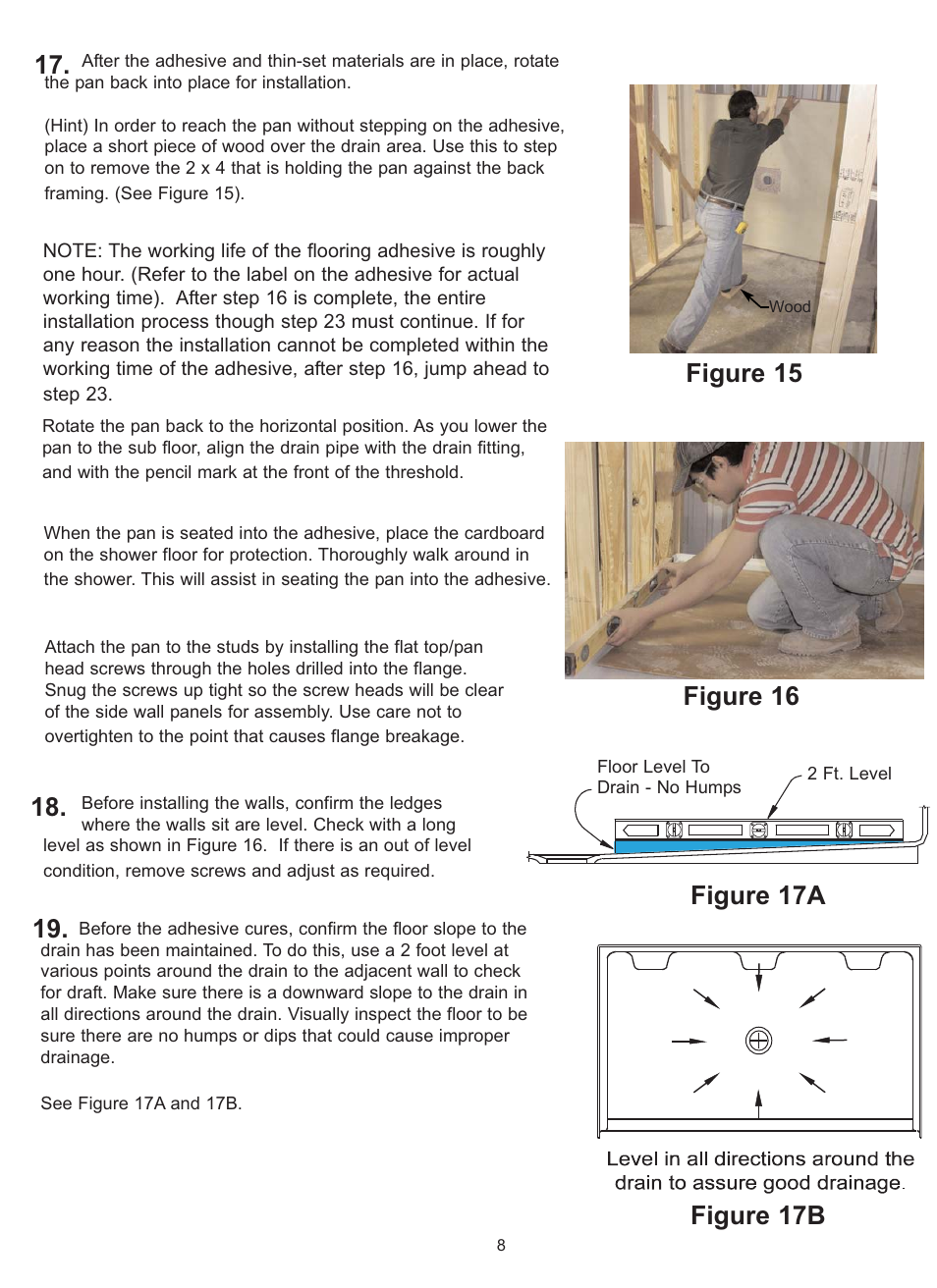 Figure 16, Figure 17b figure 17a, Figure 15 | Trending Accessibility Multi-Piece (4836, 6033, 6036, 6048, 6060) User Manual | Page 8 / 14