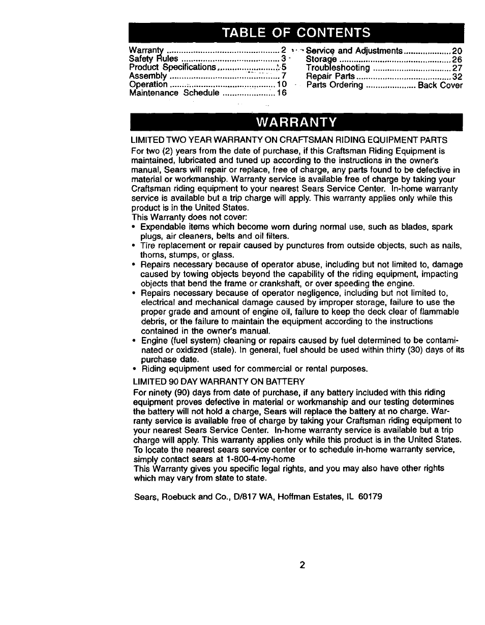 Craftsman 917.271130 User Manual | Page 2 / 60
