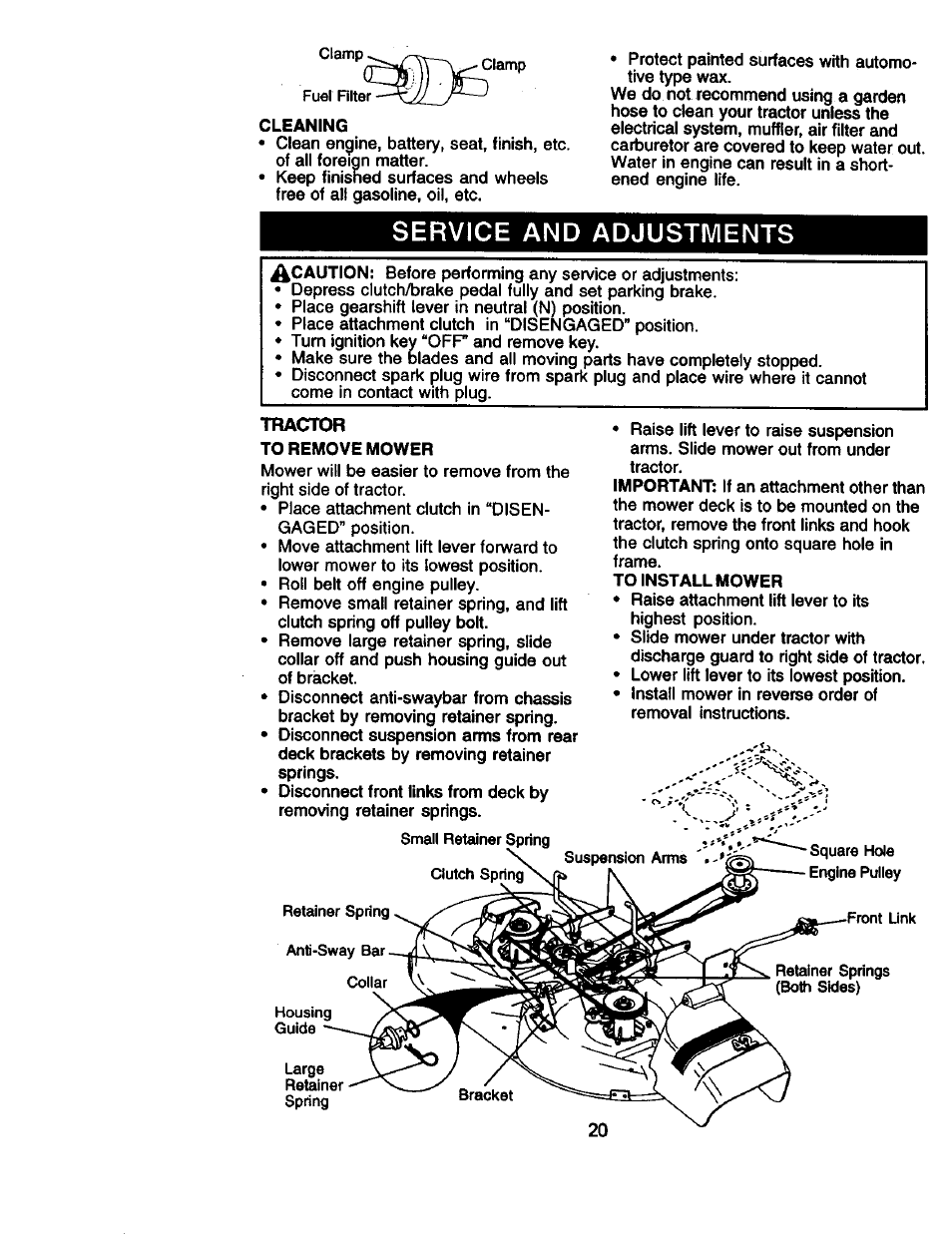 Tractor | Craftsman 917.271130 User Manual | Page 20 / 60