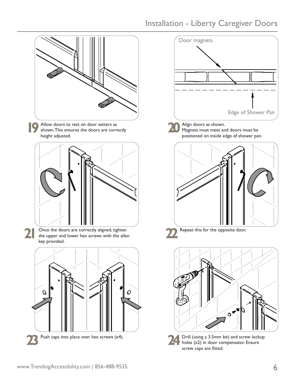 Trending Accessibility LIBERTY CAREGIVER DOORS User Manual | Page 6 / 7