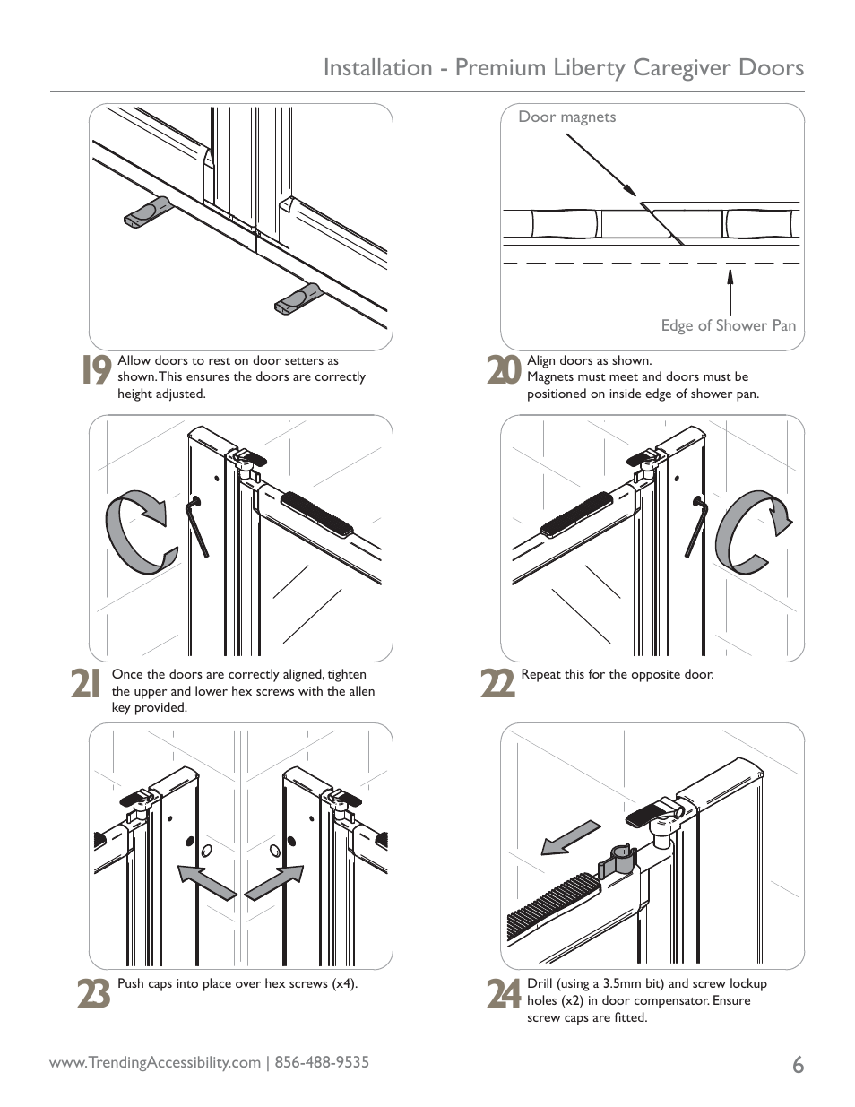 Trending Accessibility PREMIUM LIBERTY CAREGIVER DOORS User Manual | Page 6 / 8