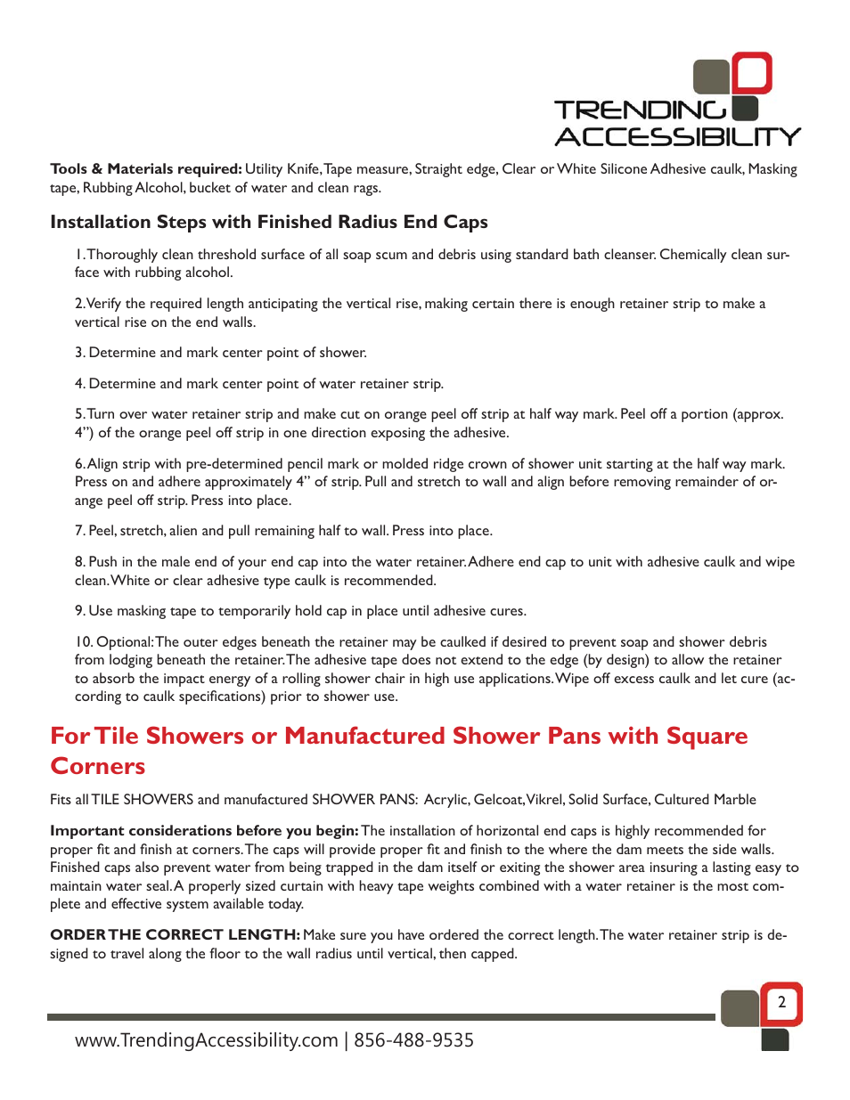 Trending Accessibility Collapsible Dam User Manual | Page 2 / 3