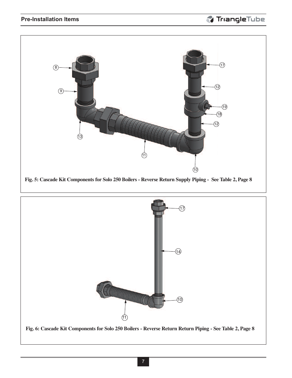 Pre-installation items | TriangleTube Prestige Cascade System User Manual | Page 10 / 64