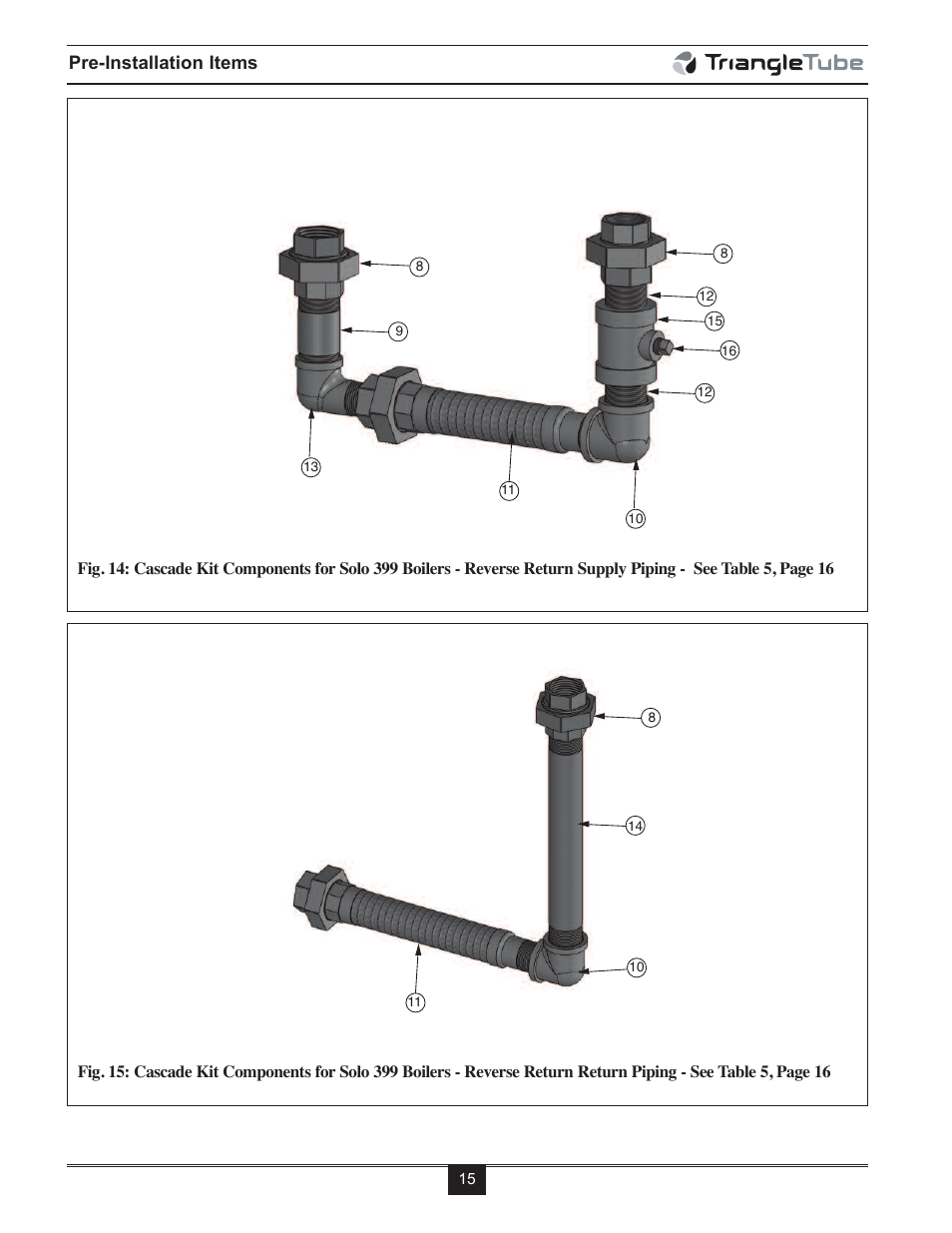 Pre-installation items | TriangleTube Prestige Cascade System User Manual | Page 18 / 64