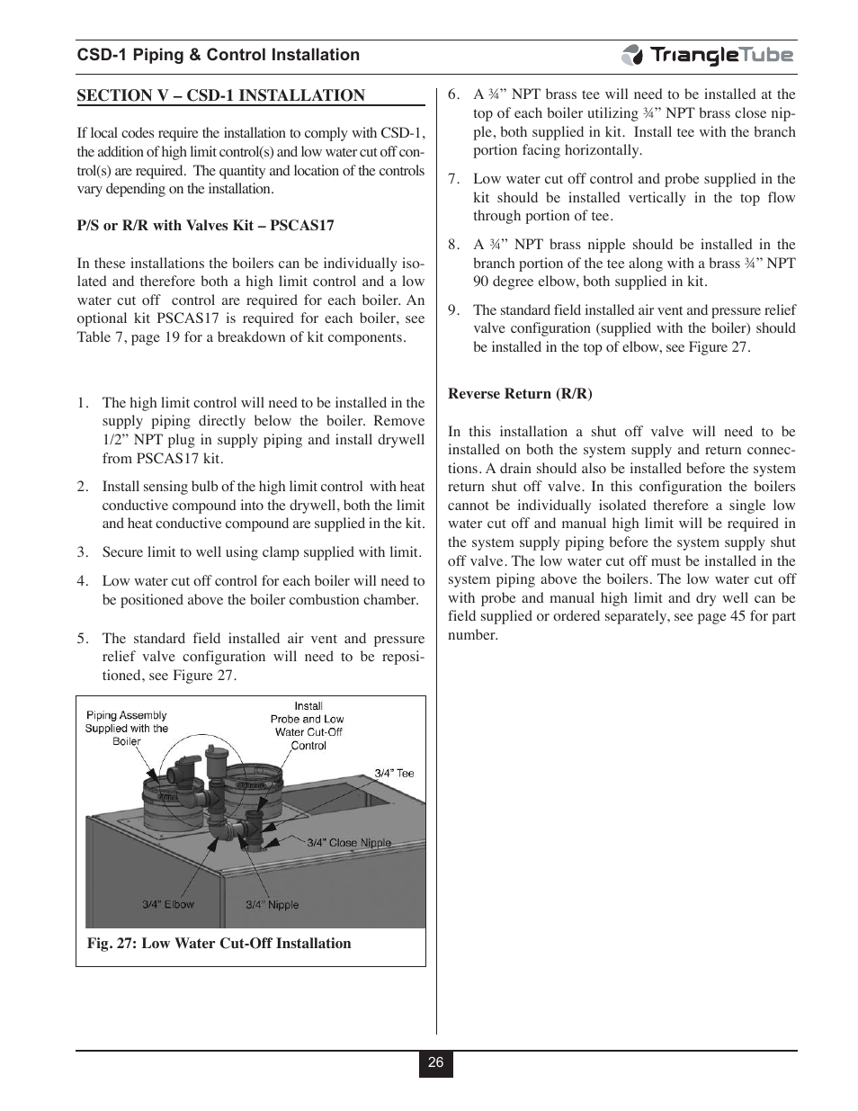 TriangleTube Prestige Cascade System User Manual | Page 29 / 64