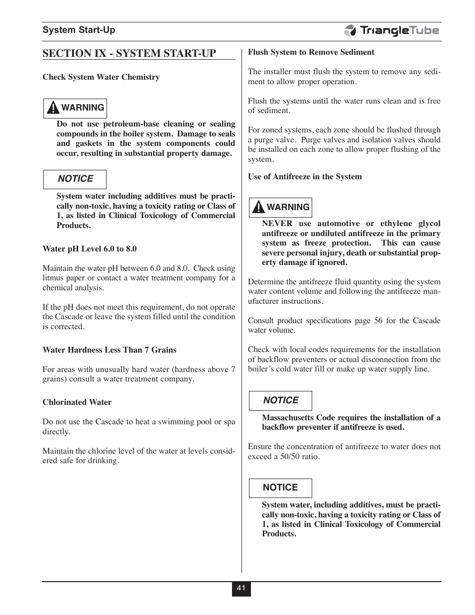 TriangleTube Prestige Cascade System User Manual | Page 44 / 64