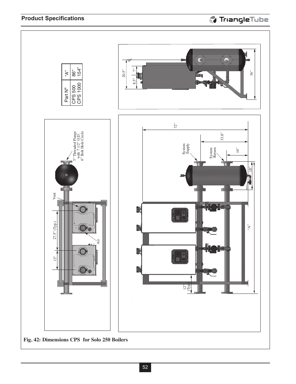 Product specifications | TriangleTube Prestige Cascade System User Manual | Page 55 / 64
