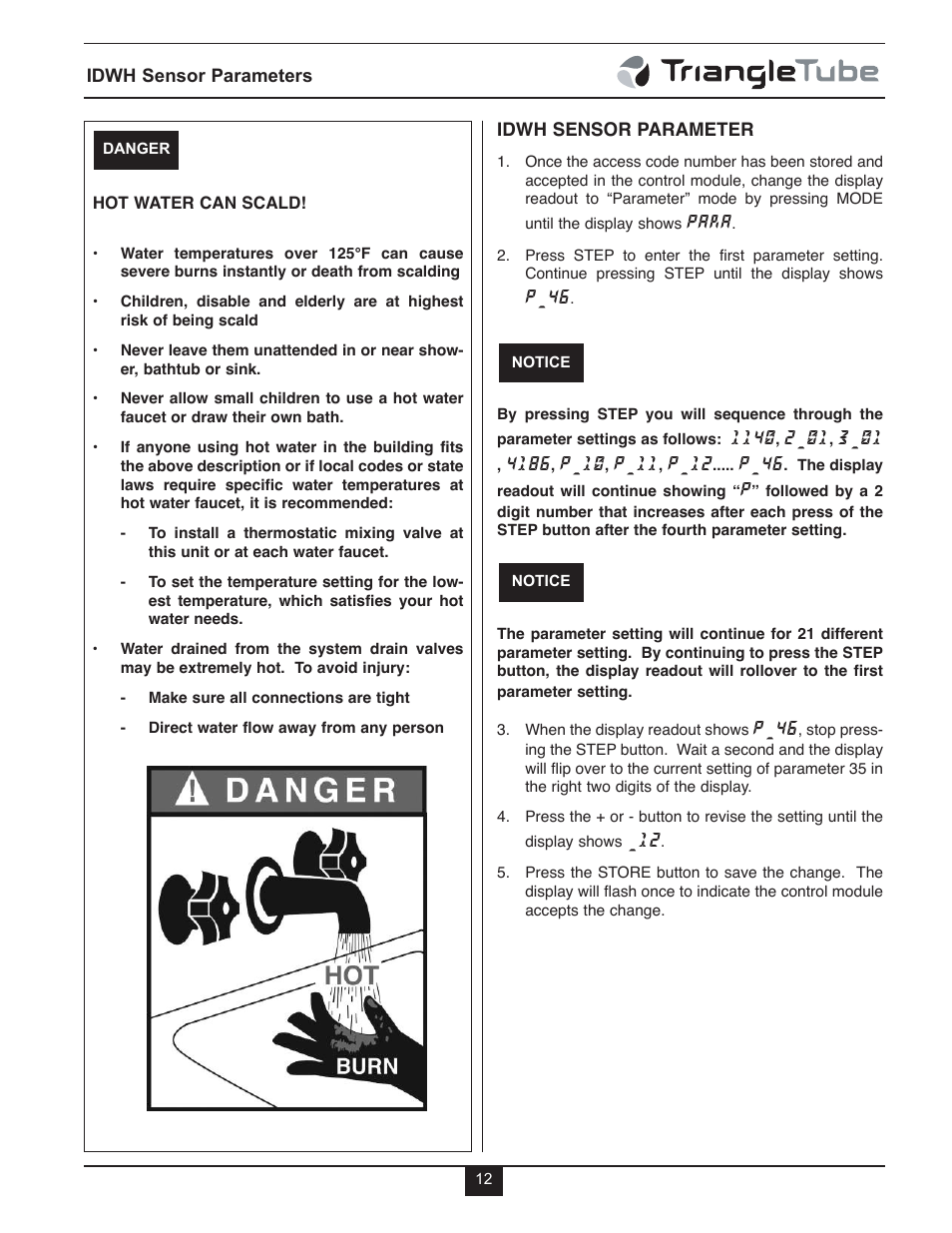 Para, P_46, P_10 | P_11, P_12 | TriangleTube Mini Smart User Manual | Page 15 / 23