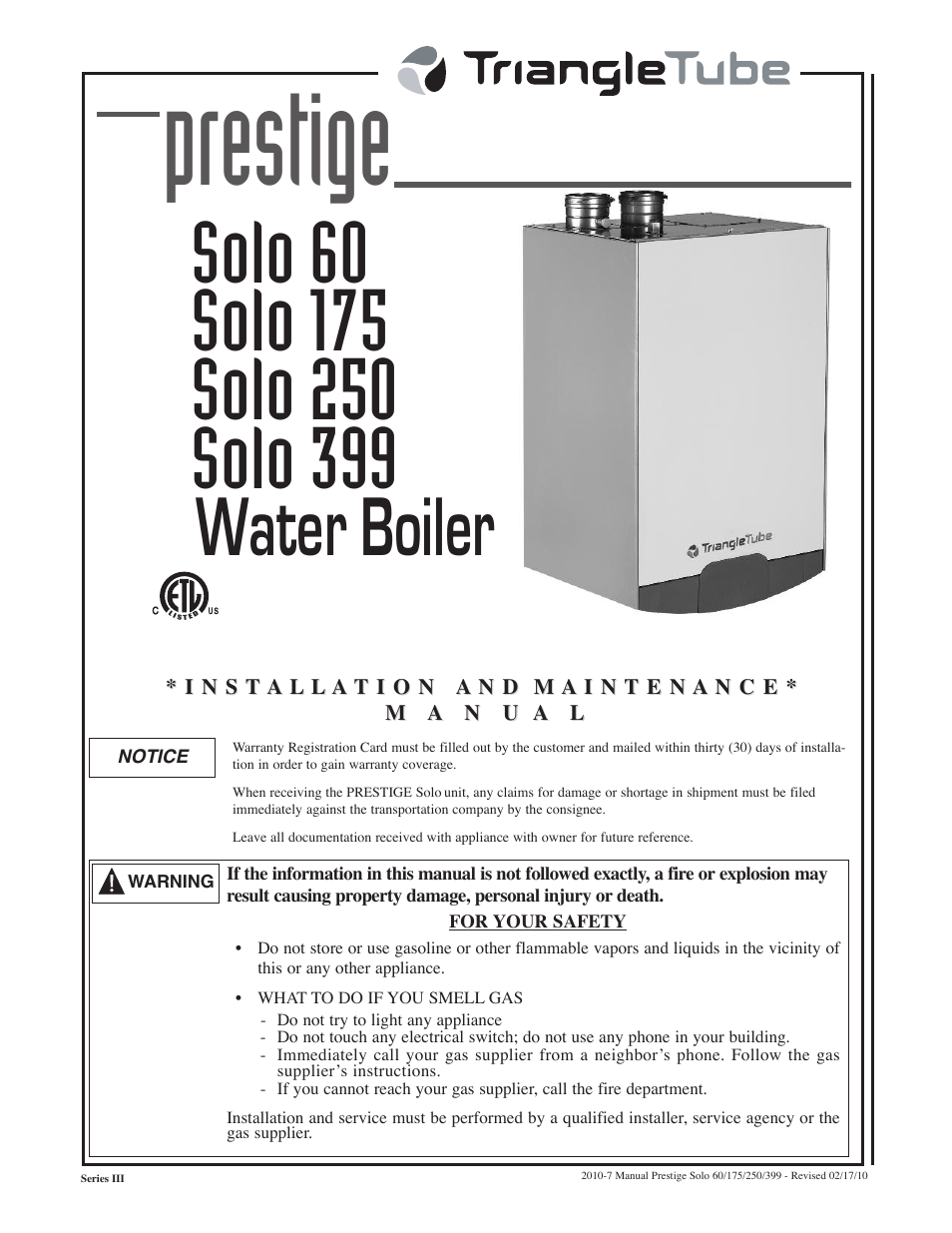 TriangleTube 399 Solo User Manual | 88 pages