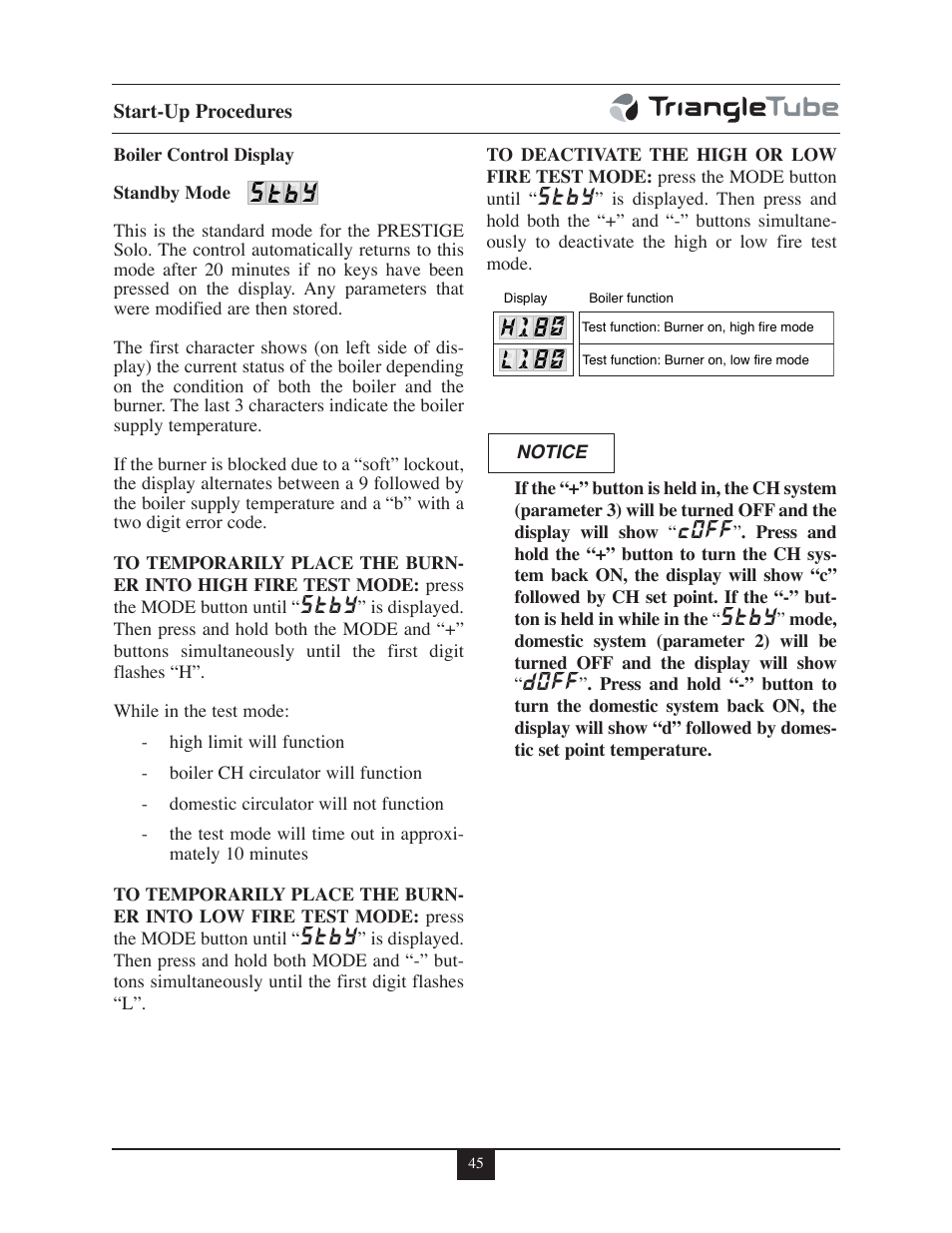 Stby, Coff, Doff | TriangleTube 399 Solo User Manual | Page 51 / 88