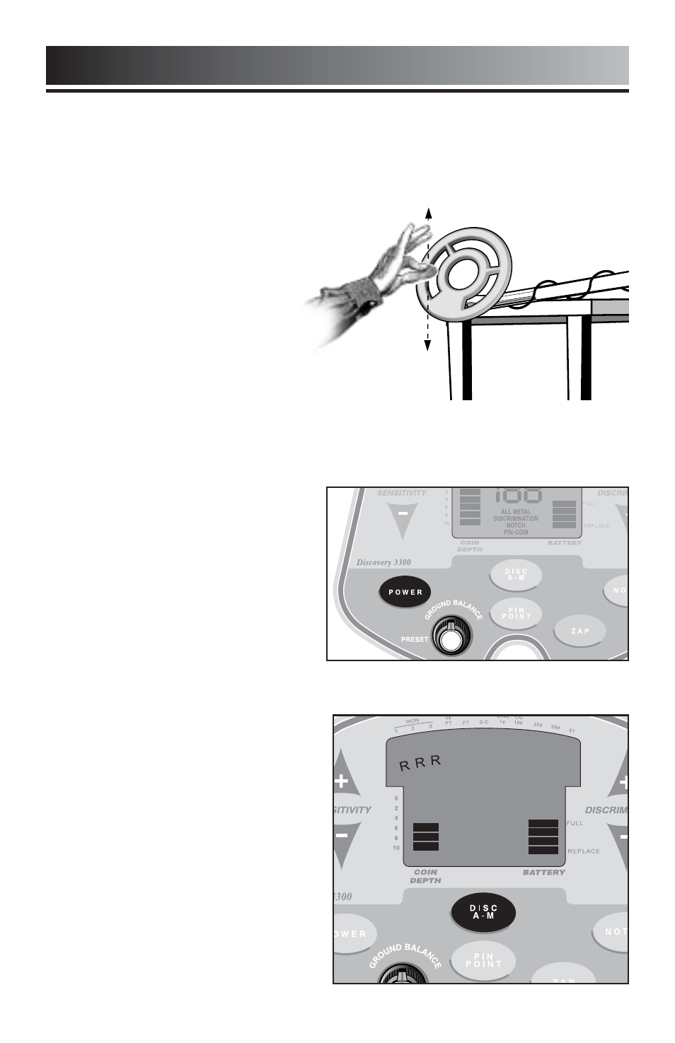 Quick-start demonstration | Bounty Hunter DISCOVERY 3300 User Manual | Page 7 / 24