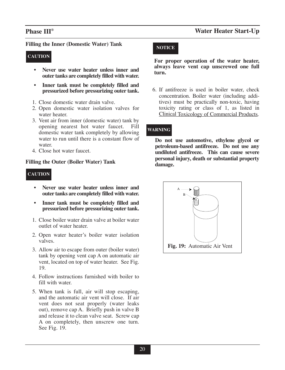 Phase iii, Water heater start-up | TriangleTube TR Series User Manual | Page 23 / 33